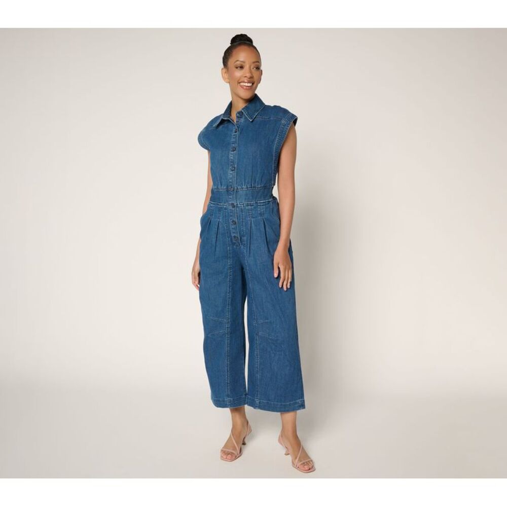 Splendid Women's Petite Dress 10P Ankle Length Denim Blue